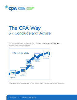 The CPA WAy | 5 - ConClude And Advise