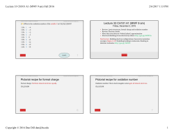 Lecture 33 CH101 A1 (MWF 9 am) Fall 2016 2/6/2017 1:13 PM