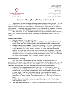 Tommy John Surgery - Advanced Orthopedic Specialists