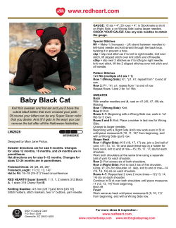 Baby Black Cat - Red Heart Yarn