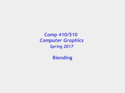 Comp 410/510 Computer Graphics Blending