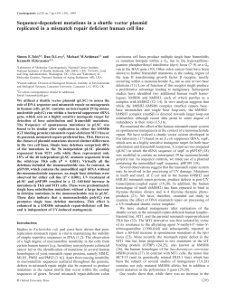 Sequence-dependent mutations in a shuttle