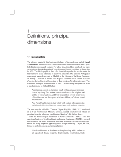 Definitions, principal dimensions