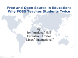 Free and Open Source In Education: Why FOSS Teaches Students