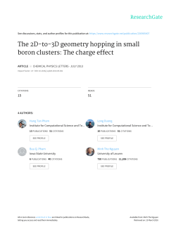 The 2D-to-3D geometry hopping in small boron clusters: The charge