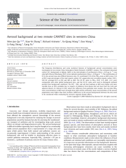 Aerosol background at two remote CAWNET sites in western China