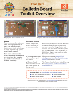 Bulletin Board Toolkit Overview