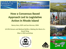 How a Consensus Based Approach Led to Legislative
