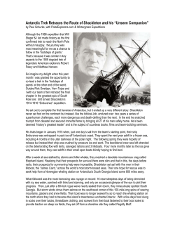Probing the Mysteries of Shackleton`s &ldquo;Endurance&rdquo; Expedition