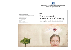 Entrepreneurship in Education and Training