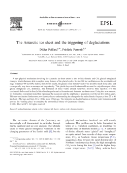 The Antarctic ice sheet and the triggering of deglaciations
