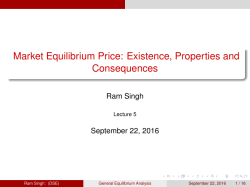 Market Equilibrium Price: Existence, Properties and Consequences