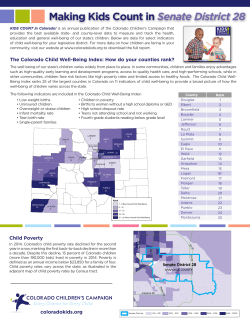 2016 State Senate District 28 - Colorado Children`s Campaign