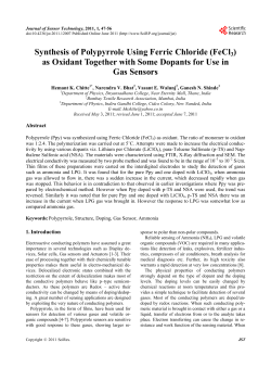 Synthesis of Polypyrrole Using Ferric Chloride (FeCl3) as Oxidant