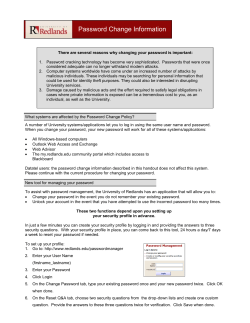 Password Change Information