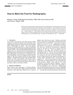 How to Mark the Foot for Radiography