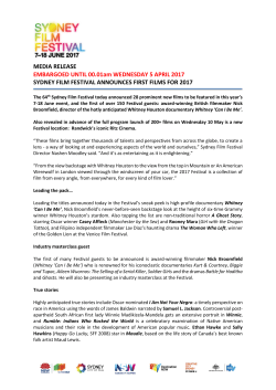 Sydney Film Festival announces first films for 2017