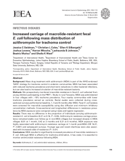 Increased carriage of macrolide-resistant fecal E