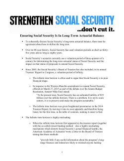 Ensuring Social Security Is in Long