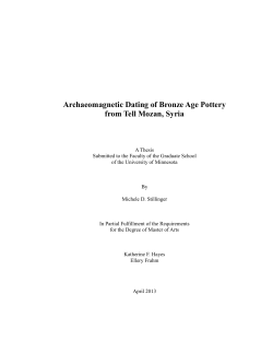 Archaeomagnetic Dating of Bronze Age Pottery from Tell Mozan