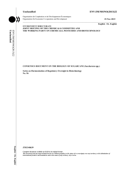 Consensus Document on the Biology of Sugarcane