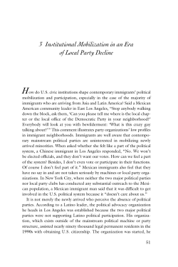 3 Institutional Mobilization in an Era of Local Party Decline