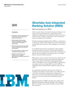 Silverlake Axis Integrated Banking Solution (SIBS)