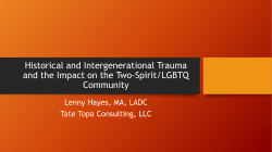 Historical and Intergenerational Trauma and the Impact on the Two