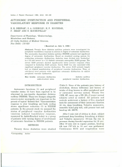 autonomic dysfunction and peripheral vasodilatory response