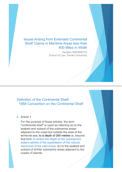 Issues Arising from Extended Continental Shelf Claims in Maritime