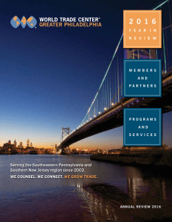 our 2016 Annual Review - World Trade Center Greater