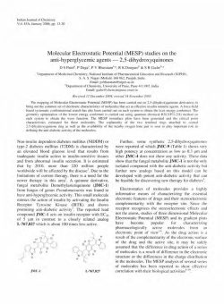 Molecular Electrostatic Potential (MESP) studies on the anti