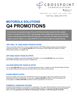 q4 promotions - Crosspoint Communications