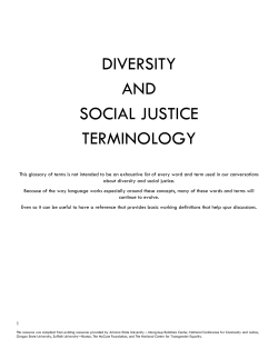 diversity and social justice terminology