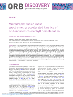 Microdroplet fusion mass spectrometry: accelerated kinetics of acid