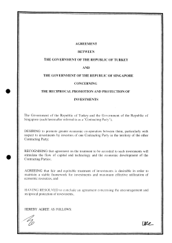 agreement between the government of the republic of turkey and the