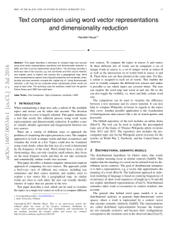Text comparison using word vector representations