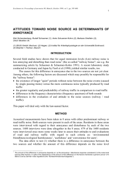 attitudes toward noise source as determinants of annoyance