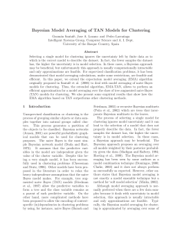 Bayesian Model Averaging of TAN Models for Clustering