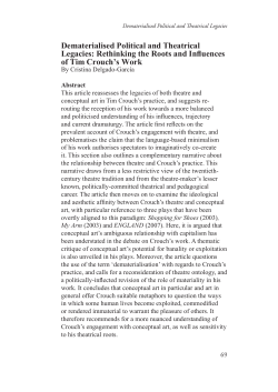 Dematerialised Political and Theatrical Legacies