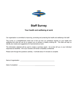 Staff Survey