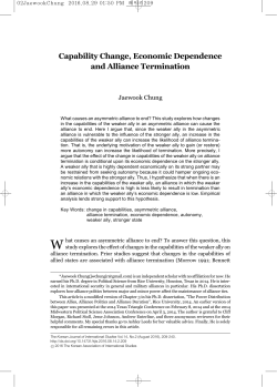 Capability Change, Economic Dependence and Alliance Termination