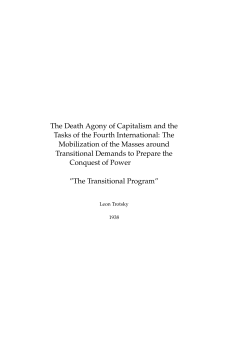 The Transitional Program - Marxists Internet Archive