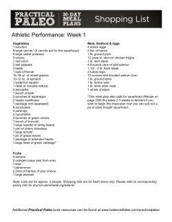 Athletic Performance: Week 1