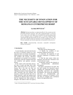 the necessity of innovation for the sustainable development of
