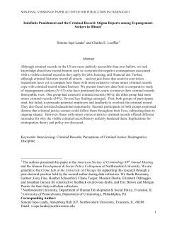 Indefinite Punishment and the Criminal
