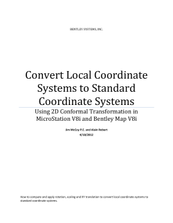 Convert Local Coordinate Systems to Standard Coordinate Systems