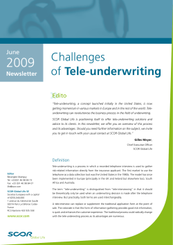 Challenges of Tele-underwriting