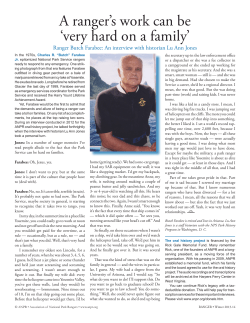 A ranger`s work can be `very hard on a family`