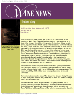 The Wine News Magazine - California`s Best Wines of 2008